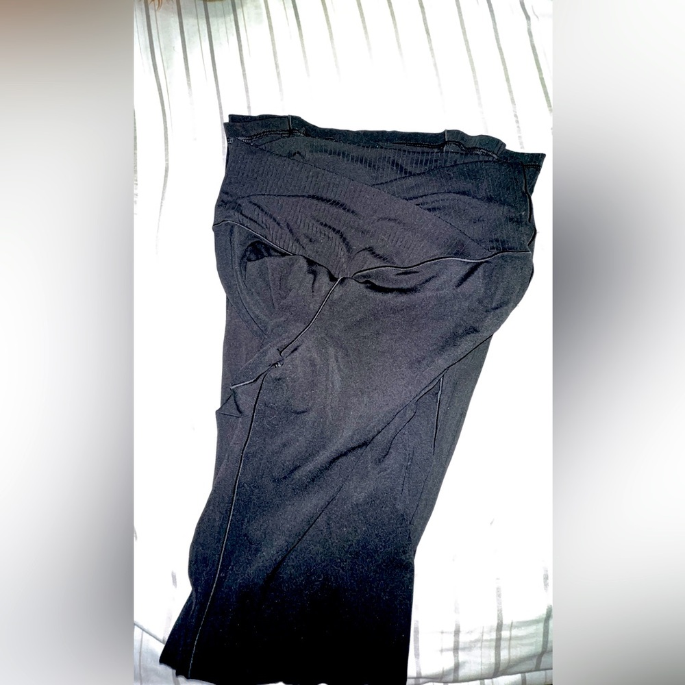 Black Bell bottom Aerie crossover leggings